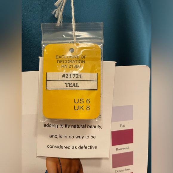 Morilee Style 21721 Midi Silky Satin Bridesmaid Dress - Size 6 - Teal - Picture 9 of 16